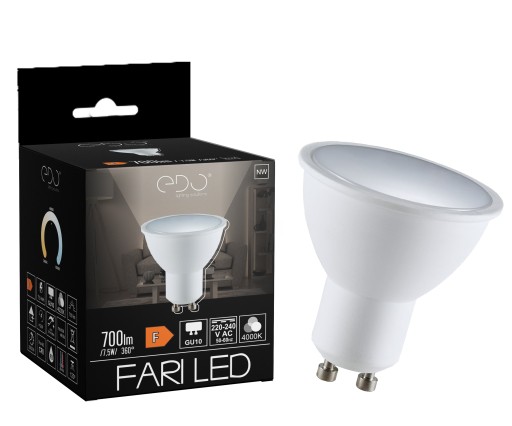 GU10 LED žiarovka 7,5W 4000K neutrál 120' 700lm EDO