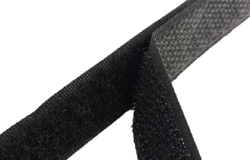 Krajčírsky suchý zips 20 mm na šitie, sada suchých zipsov bez lepidla, ČIERNA