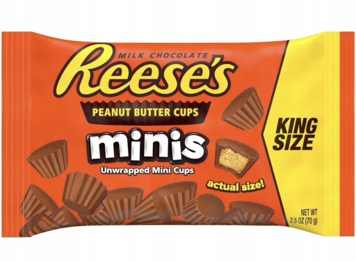Reese's Minis Arašidové maslo King Size Arašidové maslo Muffiny 70g z USA