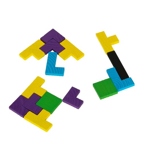 PUZZLE DREVENÉ BLOKY MONTESSORI TETRIS PUZZLE
