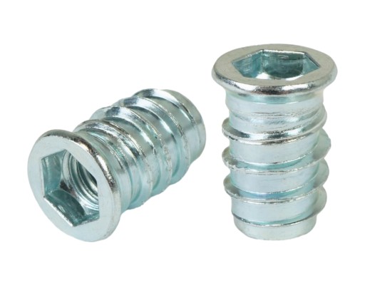 10x nástrčná skrutka M8 x 20 mm, dvojzávitová, skrutkovacia, drážkovaná skrutka do dreva