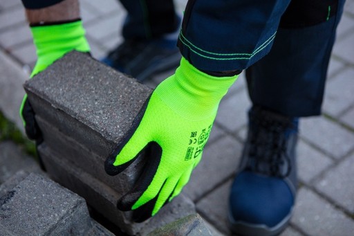 NEO zateplené pracovné rukavice, nylon potiahnutý latexom, 4142X, veľkosť 10
