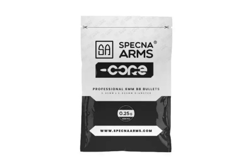 PRECISION Specna 0,25 CORE M4 AK G36 MP5 0,25 náboje ASG strelivo 6mm Biela