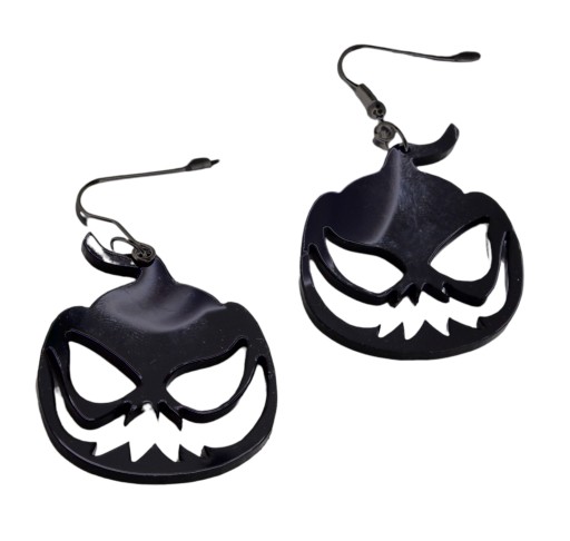 HALLOWEENSKÉ NÁUŠNICE Tekvice tmavé 2 ks