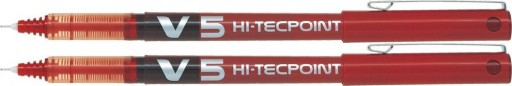 PILOT V5 Hi-Tecpoint jemná vložka červená x 2 ks