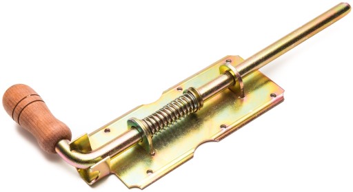 Závora s pružinou do dverí, pozinkovaná 320 mm