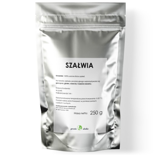 SAGE officinalis list šalvie lekárskej 250g