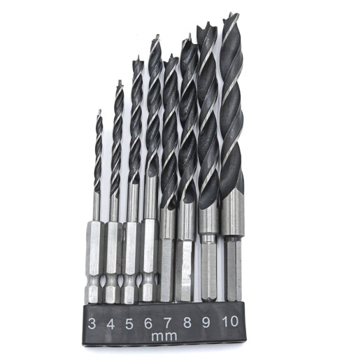 VŔTAČKY DO DREVA ŠESTIHRÁTOVÝ ŠPIRÁLOVÝ VŔTAK 3-10mm x 8