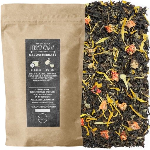 Čierny čaj JAHODA V KRÉME 50G yunnan