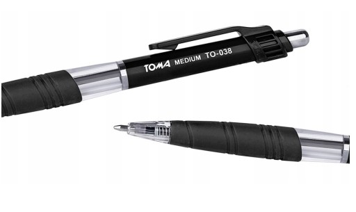 Toma Medium TO-038 Zaťahovacie guľôčkové pero čierne