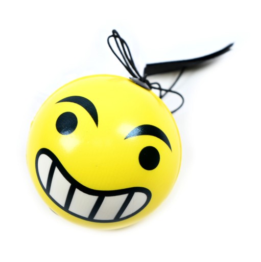 ŽLTÁ GUĽA NA GUMA 7,6 cm Soft JOJO SA ODRAZÍ SPÄŤ DO RUKY EMOTE