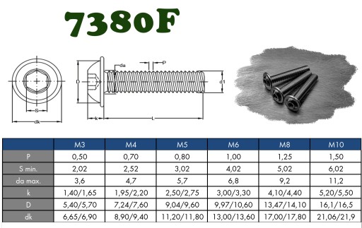 M8X50 SKRUTKA KABELÁŽ, PRÍRUBA, NEREZ 7380F (10)