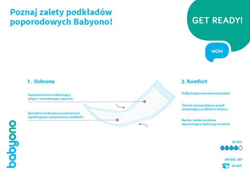 BABYONO PÓRODNÉ VLOŽKY, VLOŽKY 10 ks 597
