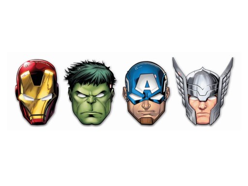Narodeninové masky Avengers - 6 ks