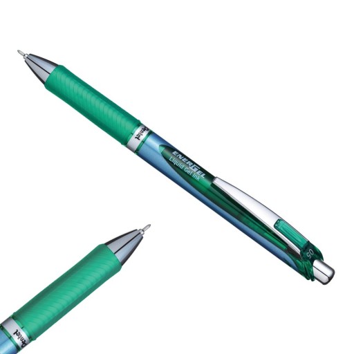 Guľôčkové pero Pentel Energel BLN75, zelené