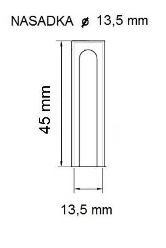 krytka závesu 13,5 mm XL matná čierna
