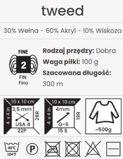 YarnArt Tweed - 228 s prídavkom vlny