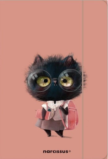 Leporelo s gumičkou Narcis A4 Funny cat