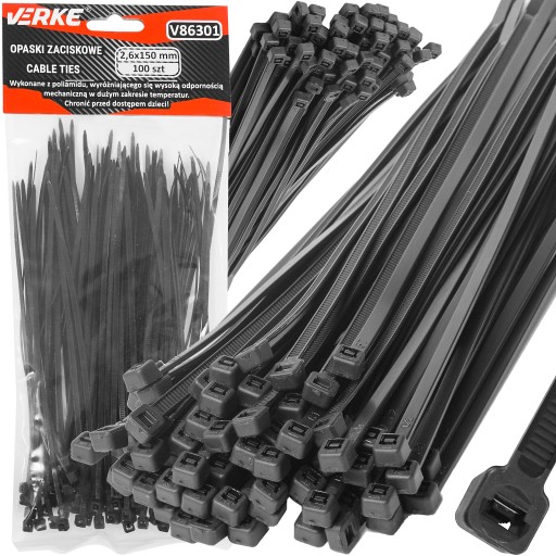 KÁBLOVÉ VIAZAČKY KÁBLOVÉ VIAZAČKY 2,6x150mm KÁBLOVÉ VIAZAČKY SÚPRAVA KABELNÝCH VIAH