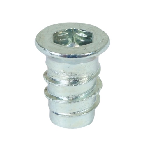10x M6 x 14 mm nástrčné nábytkové dvojzávitové vybranie na skrutku do dreva