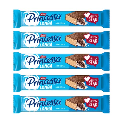 Princessa Longa Wafle s kakaovým krémom poliate mliečnou čokoládou 5x 40 g
