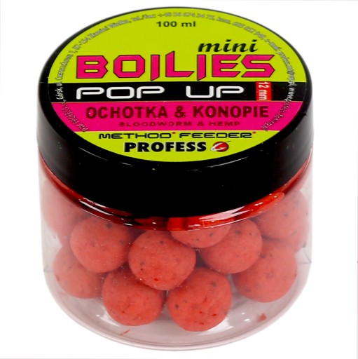 POP UP loptičky 12mm PROFESS - OCHOTKA / KONOP