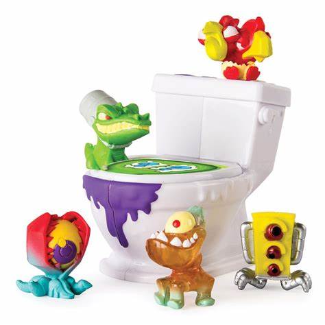FLUSH FORCE 5-balenie HORRIBLE TOILET MONSTER WC set 5 figúrok