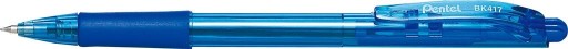 Pentel BK417 modré výsuvné guľôčkové pero - 10 ks