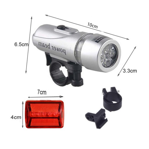 Sada LED predných + zadných svetiel na bicykel