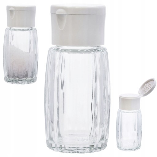 SALT SHAKER zásobník na soľ, korenie 50ml, dávkovač s klapkou, korenie