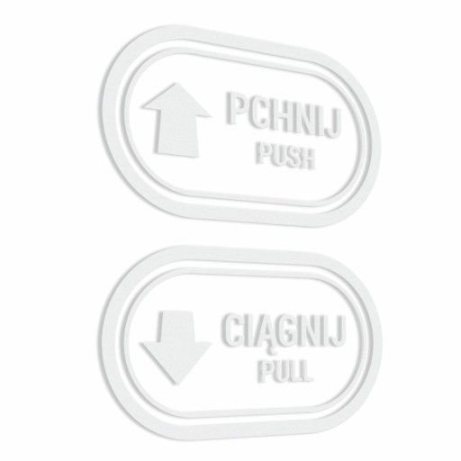 Push, Pull - Push, Pull - samolepky 7x12
