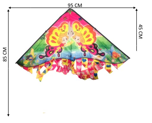 VEĽKÝ motýľový šarkan, odolný, BAMBUSOVÝ RÁM, darček ku DŇU DETÍ