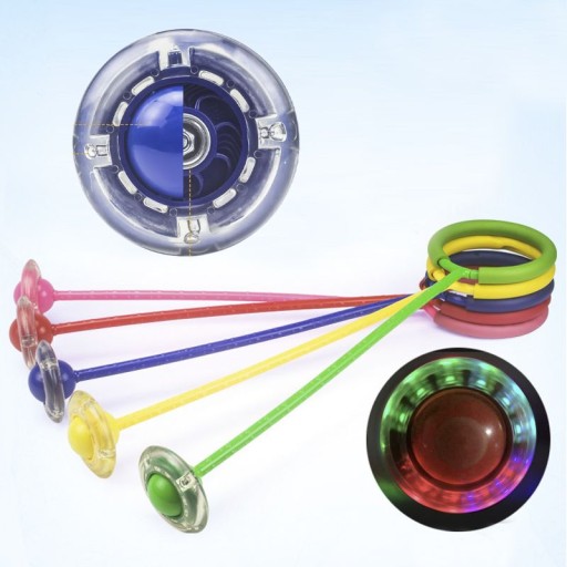 Hula hoop švihadlo na nohy pre deti s LED diódami, červené