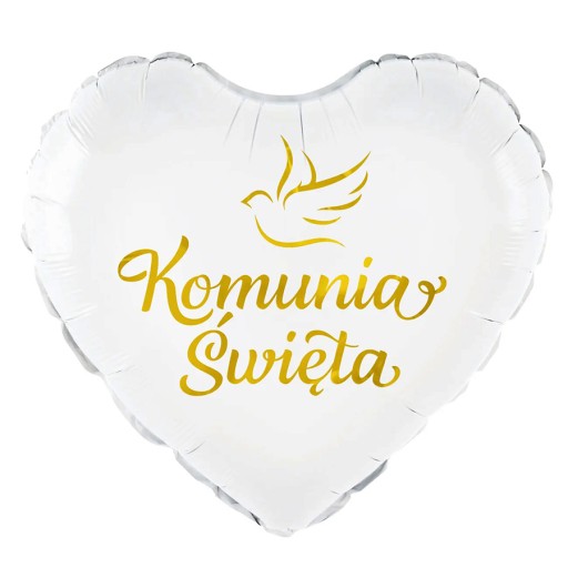 Balón na prijímanie, srdce, sväté prijímanie, 45 cm, na HEL