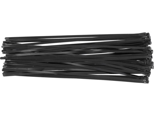 PLASTOVÉ KABELOVÉ VIAZAČKY, ČIERNA, 7,6x450mm, 50 ks. YATO TITULY
