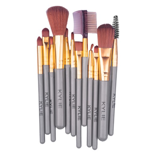 SADA 12 ŠTETEC NA MAKEUP, KOVOVÉ Púzdro