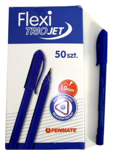 Guľôčkové pero FLEXI TRIO JET modré TT7530 PENMATE