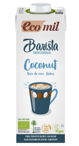 ECOMIL Bezlepkový kokosový nápoj Barista (1l) -
