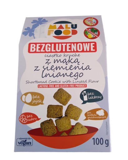 Krehké pečivo s ľanovou múkou, BEZ GÉLU. B/C 100 g