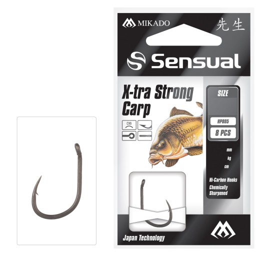 KAPRSKÉ HÁKY TIED X-Tra Strong MIKADO náväzec 0,20 mm / háčik 8