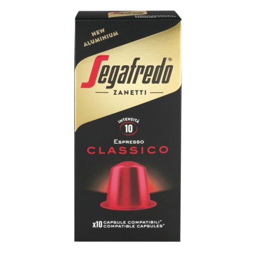 Kapsule Segafredo Classico, 10 ks., hliníkové, kompatibilné s Nespresso