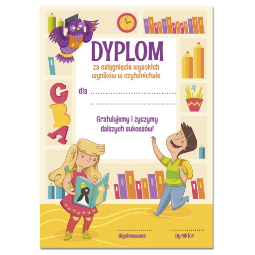 DIPLOM ZA VZOROVÉ VÝSLEDKY ČÍTANIA, čitateľ