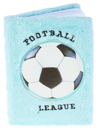 NOTEBOOK PLYŠOVÝ FUTBALOVÝ DENNÍK A5 8051