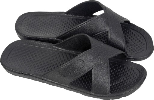Ľahké pánske plavecké šľapky SPORT BLACK k bazénu, na pláž alebo do záhrady, veľkosť 44