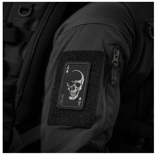 NÁPLATA FACE OF WAR SKULL AS SPADES M-TAC BLACK