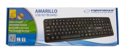 ESPERANZA KÁBLOVÁ KLÁVESNICA. USB AMARILLO