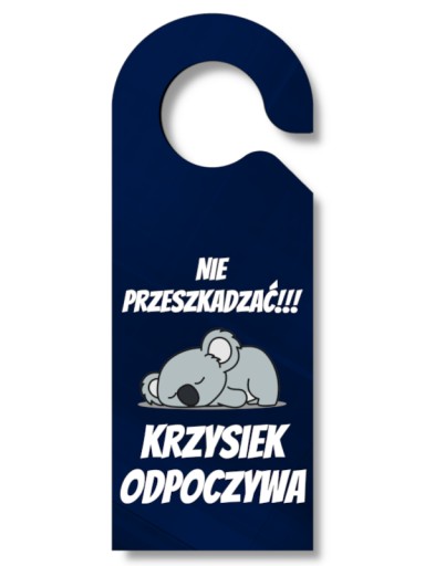 Super personalizovaný prívesok na dvere s koalou a názvom NERUŠIŤ!!!