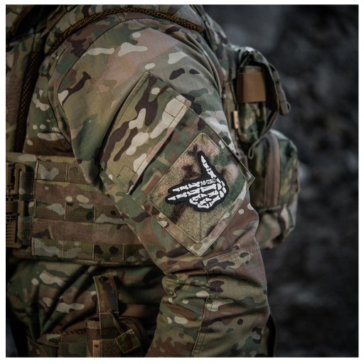 VELCRO GESTURE PATCH PISTCH PISTCH PISTCH GUN STREĽOVAČ NA SKELET M-TAC VÝŠIVKY FLUORESCENT