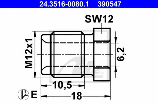 ATE 24.3516-0080.1 Skrutkové spojenie