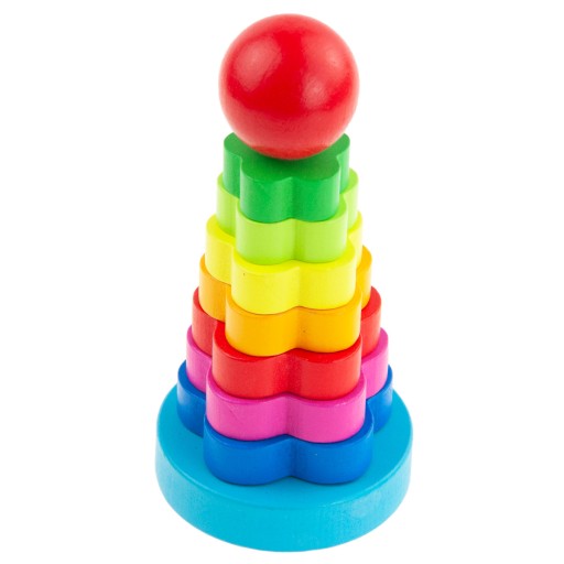 PYRAMÍDOVÝ TRIEDAČ Montessori VEŽOVÉ DREVENÉ BLOKY
